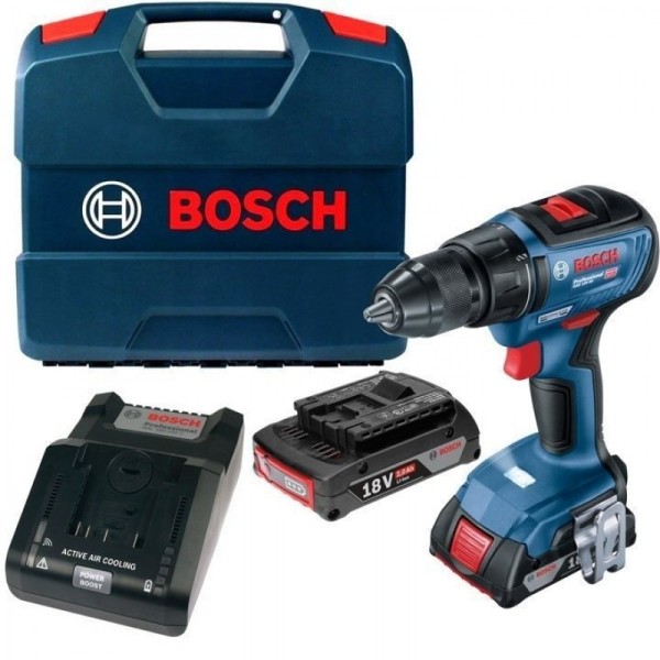 Акумулаторен винтоверт Bosch GSR 18V-50, батерии 2х2,0Ah, зарядно и L-case